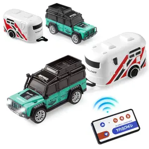 Mini RC Car – 1:64 Scale Alloy Off-Road Jeep LED Lights, USB Rechargeable Remote Control Car – Thrilling Toy for Kids