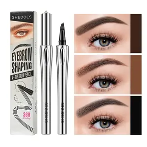 Four-Pronged Eyebrow Pencil - Waterproof Sweatproof Long Lasting Natural Brow Look