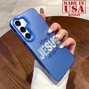 IMD Phone Case Compatible with Galaxy S24 Plus S25 S23 S22 Ultra S23+ Jesus Inspire Pattern Hard PC Drop-Resistant Protective Cover Gift for Girl