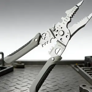 9 in 1 Multifunction Cable Stripping Tool Wire Cutter Crimping Pliers Professional Electrician Tool for Household Wiring Industrial Maintenance