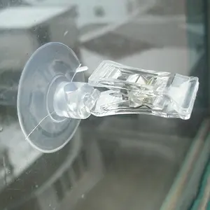 5pcs Multifunctional Clear Suction Cup Clip - Strong Adhesive Wall Sucker, Wall Mounted Holder for Office, Living Room, Mall, Practical Door and Window Mounting - Easy to Use and Remove, No Drilling Required