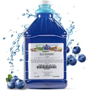 Arctic Slushy Frozen Slushie Syrup Mix - New York Flavored Syrups for Ice Drink Machines, Blenders - DIY, Commercial Blended & Icy Beverage Flavoring - Half-Gallon, Makes 40 Cups (Blue Raspberry) Natural Artificial