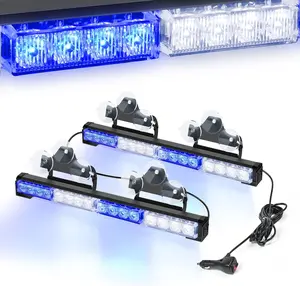 Nilight Traffic Advisor Strobe Light Bar 2 in 1 17Inch 32LED 23 Flash Patterns Directional Safety Working Lights with Cigar Lighter on Trucks  Construction Vehicles