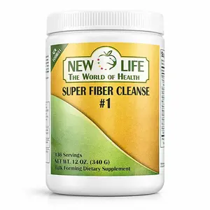 New Life Super Fiber Cleanse 1 Powder, Senna Leaf, Psyllium Husk, Detoxing Support, 12 Oz Dietary Supplement