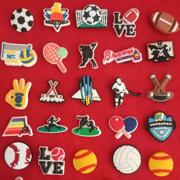 Sports Shoe Charms for Clog Sandals Bracelets Decoration - Soft, Comfortable, Suitable for Various Sports and Bedroom Uses - Bridal, Footwear