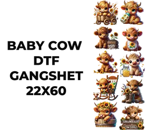 BABY COW DTF GANGSHEET FOR SHIRTMAKING