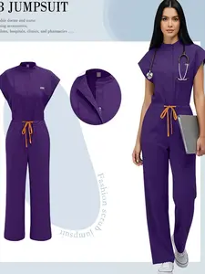 New Beauty SPA Uniform High Durable Fitted Nurse Uniform Dental Overalls Nursing Scrubs Jumpsuits Women Workwear Surgical Gown Wholesale