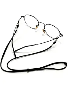 3 Pieces of Suede Adjustable Sports Eyeglass Straps, Adjustable Sunglasses Lanyards, Anti-Lost Neck Support Retainers, Neck Wrap Holders Suitable for Men and Women
