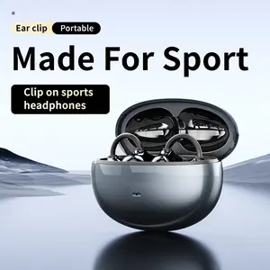 MSHUKCOE Clip-On Bluetooth 6.0 Earbuds for Gym & Running Open-Ear Comfort 10H Battery Touch Control HD Calls WirelessEarbuds OpenEar GymEssentials Bluetooth60 ComfortFit summerwins