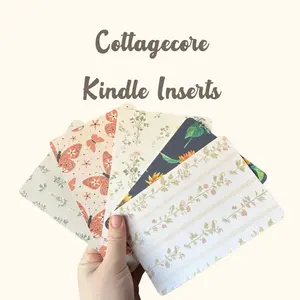 Cottagecore Kindle Inserts | Floral Kindle Paperwhite Inserts | Aesthetic Kindle Decorations | Bookish Gifts for Readers