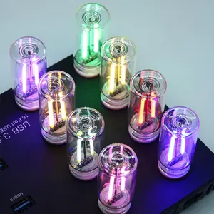 USB Night Light Touch Dimming LED Incandescent Portable Lighting Plug and Play for Bedroom & Car Interior Decorative Ambient Light Adjustable