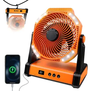 22500mAh Voice-Activated Camping Fan, Portable Rechargeable Fan,   Fan with LED Lantern, Intelligent gear adjustment,  Operated Ventiladores for Travel, Tent, Fishing, Jobsite, RV