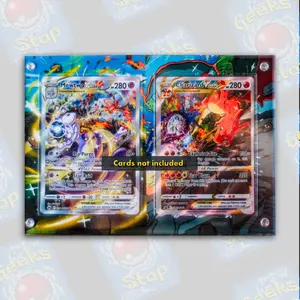 Charizard x Mewtwo VSTAR Custom Acrylic Extended Art Display Case for Card