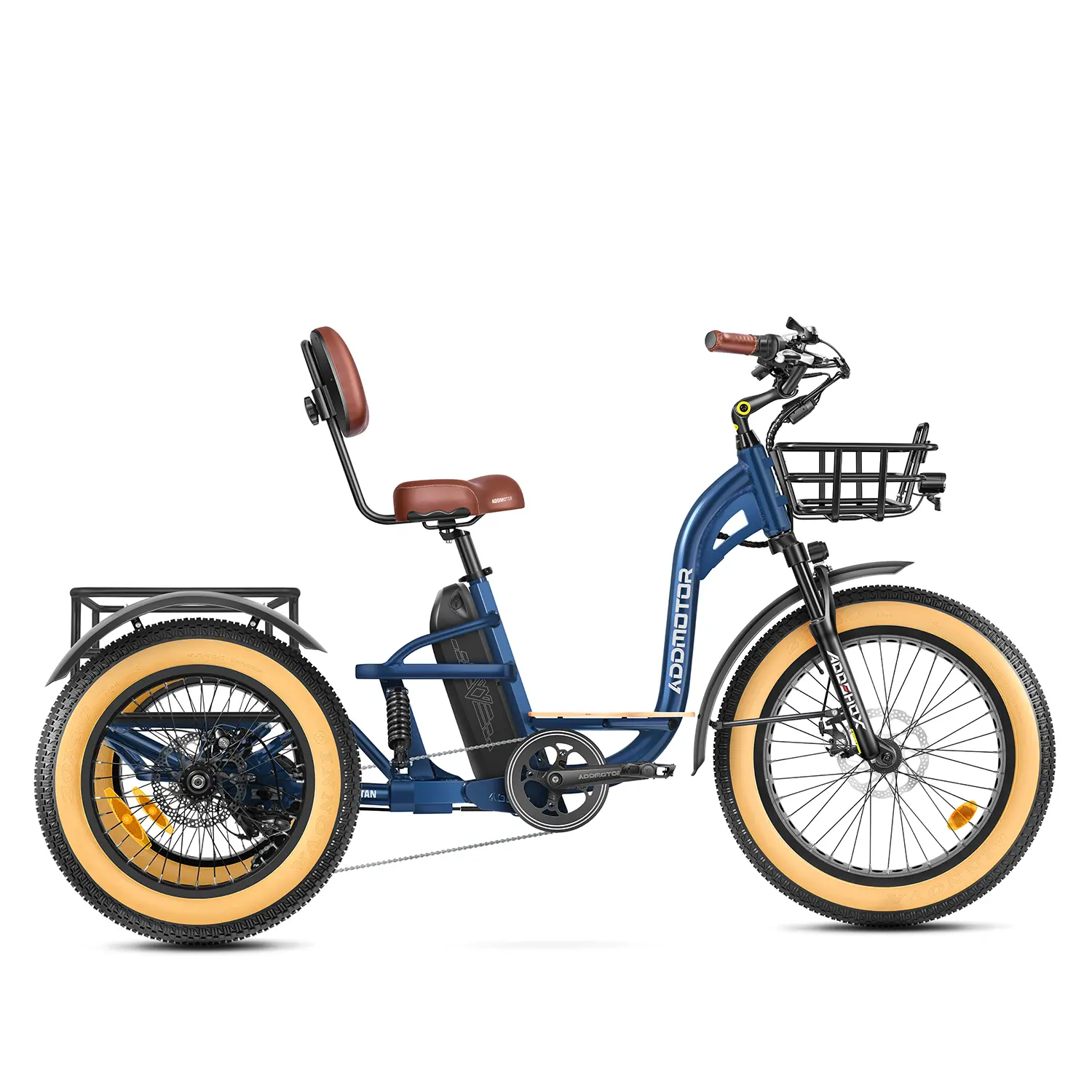ADDMOTOR Grandtan X M-340X Electric Trike for Adults, 3 Wheel Electric Bicycle, 85Miles, 48V 20Ah UL Battery, 750W Rear Motor Step Through Electric Tricycle with Full Suspension