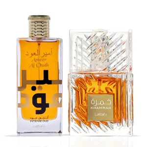 Khamrah & Ameer Al Oudh Intense Oud Eau De Parfum Sprays 100ml (3.4 oz) By Lattafa (Bundle)