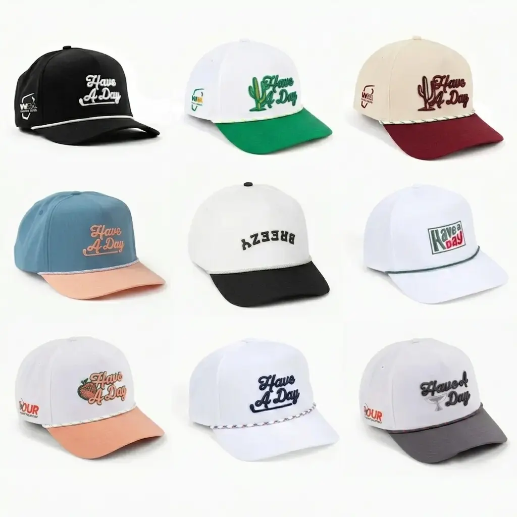 Have A Day Golf Hat Collection | Premium Rope Golf Hats | Adjustable Snapback Golf Caps for Men & Women | Embroidered Country Club Golf Hat | Limited Edition Summer Golf Accessories