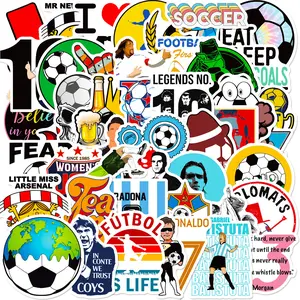 50-sheet Soccer-themed Stickers Decal for Life and Inspiration, Suitable for Scrapbooks, Diaries, Laptops, Water Bottles, Cars, and Other Faith-based Designs—a Gift with Positive Messages, Car Decorative Sticker, Cool Car Decoration