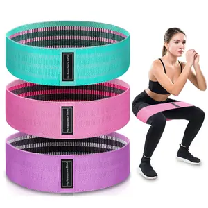 3 resistance bands, fitness tension bands - suitable for both men and women; Thick elastic fabric fitness band, stretchable hip muscle band, suitable for gym and home exercise, squat and yoga practice elastic band