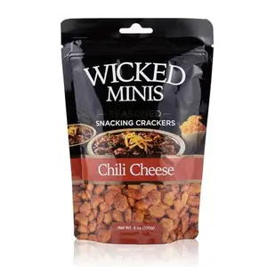 Wicked Minis Soup & Oyster Crackers - Saltine Crackers Salted Flavored Mini Puffed Soup Crackers, Savory Snacking Mix, Seasoned Croutons Salad Toppers, Crackers for Chili 6oz (Chili Cheese, 1 Pack)
