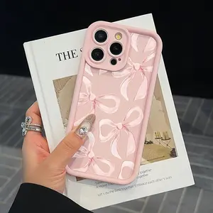 Cute Bow-Designed Smartphone Cover - Stylish Handheld Protection Accessory, Phone Accessories for iPhone 17,16,15,14,13,12,11,Xs,Xr Devices