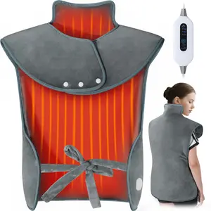Back Heating Pad Electric Heating Pad for Back Pain & Cramps Relief Heats Up Fast Relieves Back Tiredness Relaxes Neck and Shoulders Features 3 Heating Levels 2-Hour Auto-Off Great Birthday Mother Days Gift for Mom Dad 24"x37"