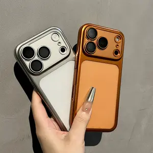 Premium Transparent Matte Phone Case Compatible with iPhone 17/16/15/14/13 Pro/Plus/Pro Max Full-coverage lens protection Metal-colored frame design Minimalist and premium