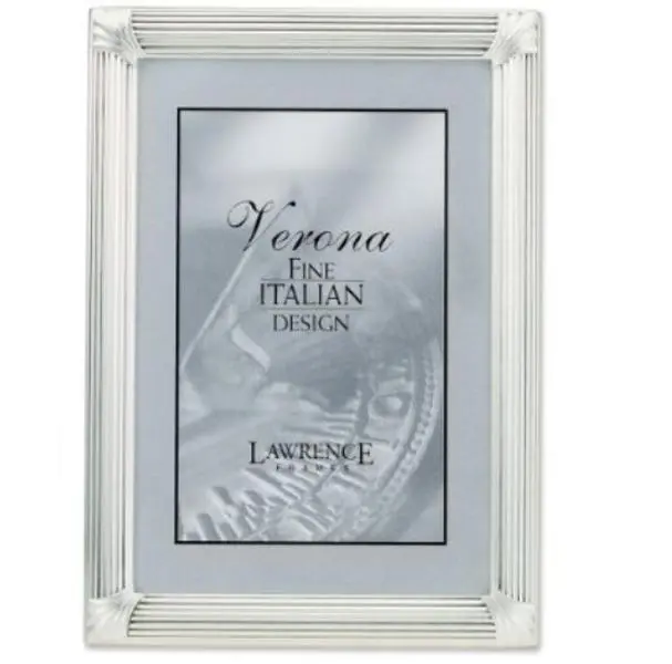 212 MAIN Classic Brushed Silver-Plated 4x6 Metal Photo Frame, Home Decor Item for Wall Mount & Tabletop Display, Included Easel, Hangers & High-Quality Backing