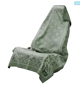 Paisley Probs Green Car Seat Cover Towel– Portable Quick-Dry Seat Protector for Beach & Gym