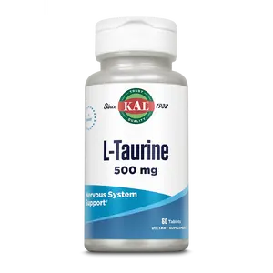 KAL L-Taurine 500 mg - Nervous System Support Dietary Supplement, 60 Tablets Springtok Healthcare Fitness Edible Vitamin Acid Amino