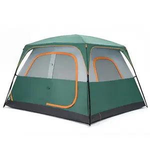Fishing Tent for 6 People – Waterproof & Windproof, Large Interior 121 Inches Long, Portable Cabin Tent with Steel Frame for Outdoor Fishing Trips