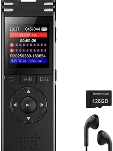 128GB Digital Voice Recorder with Playback Upgraded Voice Activated Recording with Premium Noise Reduction Dictaphone Device Perfect for Lectures Meetings Interviews
