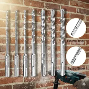 Professional Tungsten Carbide Drill Bit Set for Concrete and Masonry - Heavy Duty Impact Drill Bits for Durable Metal and Stone Cutting - Multi-Material Drilling Kit for Auto Repair - Step Drill Bits