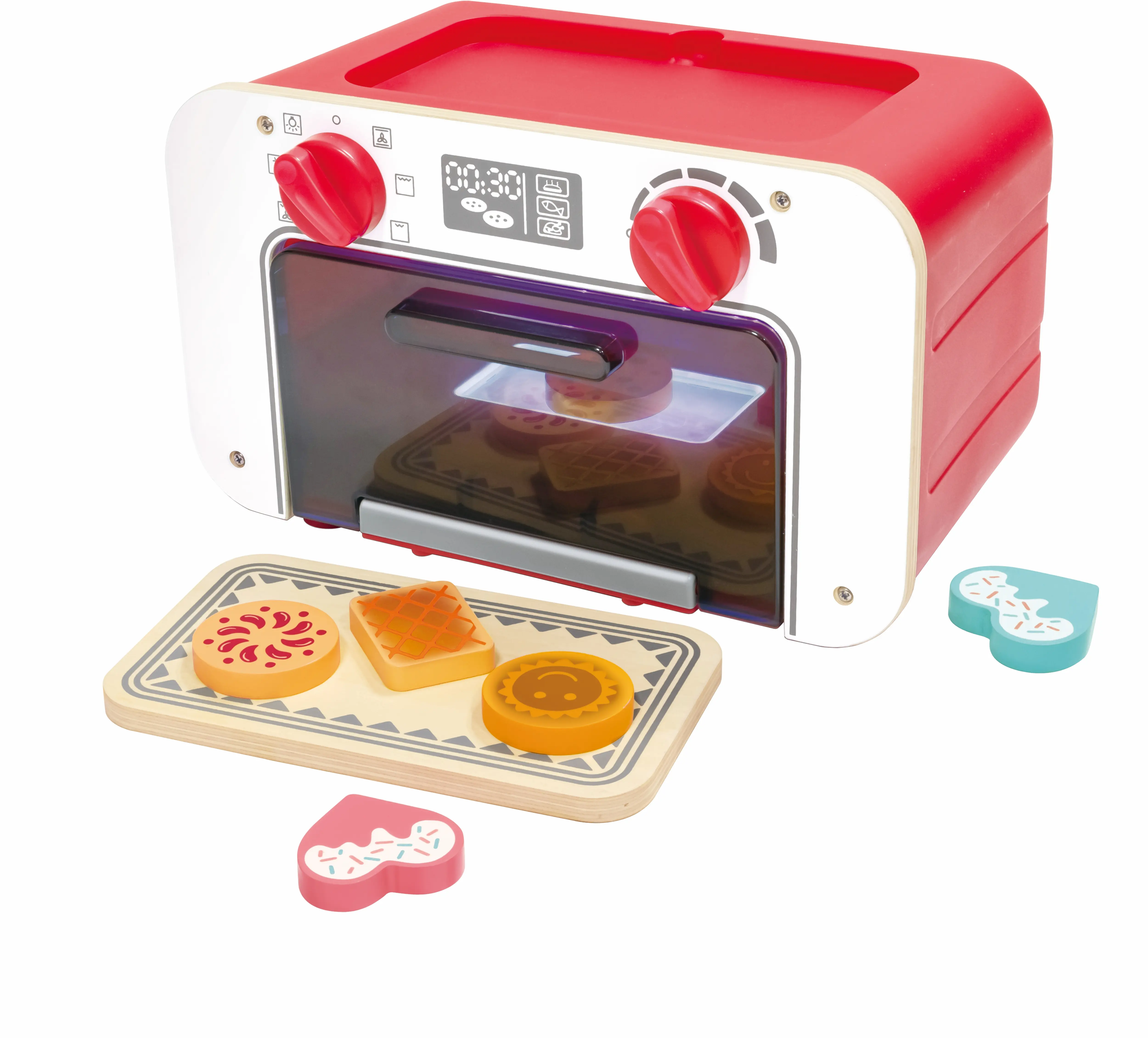 Hape My Baking Oven with Magic Cookies Electric Playset Kit - Kitchen Pretend Play Set for 3+ Years Kids, Battery-Operated, Requires Batteries