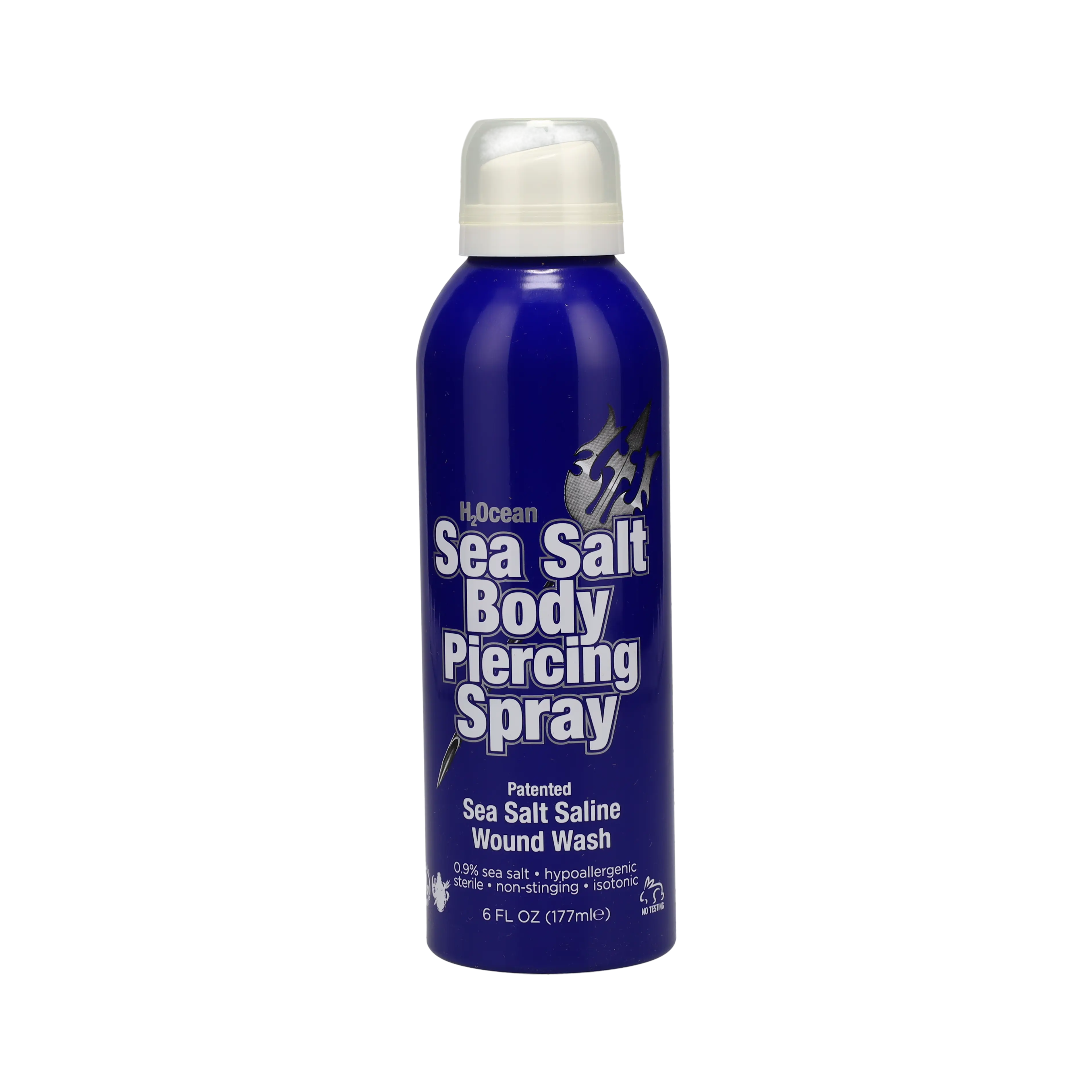 H2Ocean Sea Salt Body Piercing Spray 6oz - Alcohol-Free, Daily Cleansing Moisturizer for New Piercings