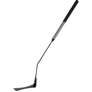 Walensee Grass Whip with Double-Edged Serrated Sharp Steel Grass Cutter with Soft Rubber 22-Inch Handle Cut Tall Grass and Overgrown Weeds in The Yard, Fields, and Ditches, Black,1 Pack