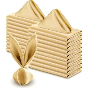 6 Pieces Lightweight Satin Napkins 16.93x16.93 Inches, Elegant Dinner Napkins, Party Napkins for Weddings Parties, Decorative Square Cloth Napkins for Events, Cloth Napkins Bulk
