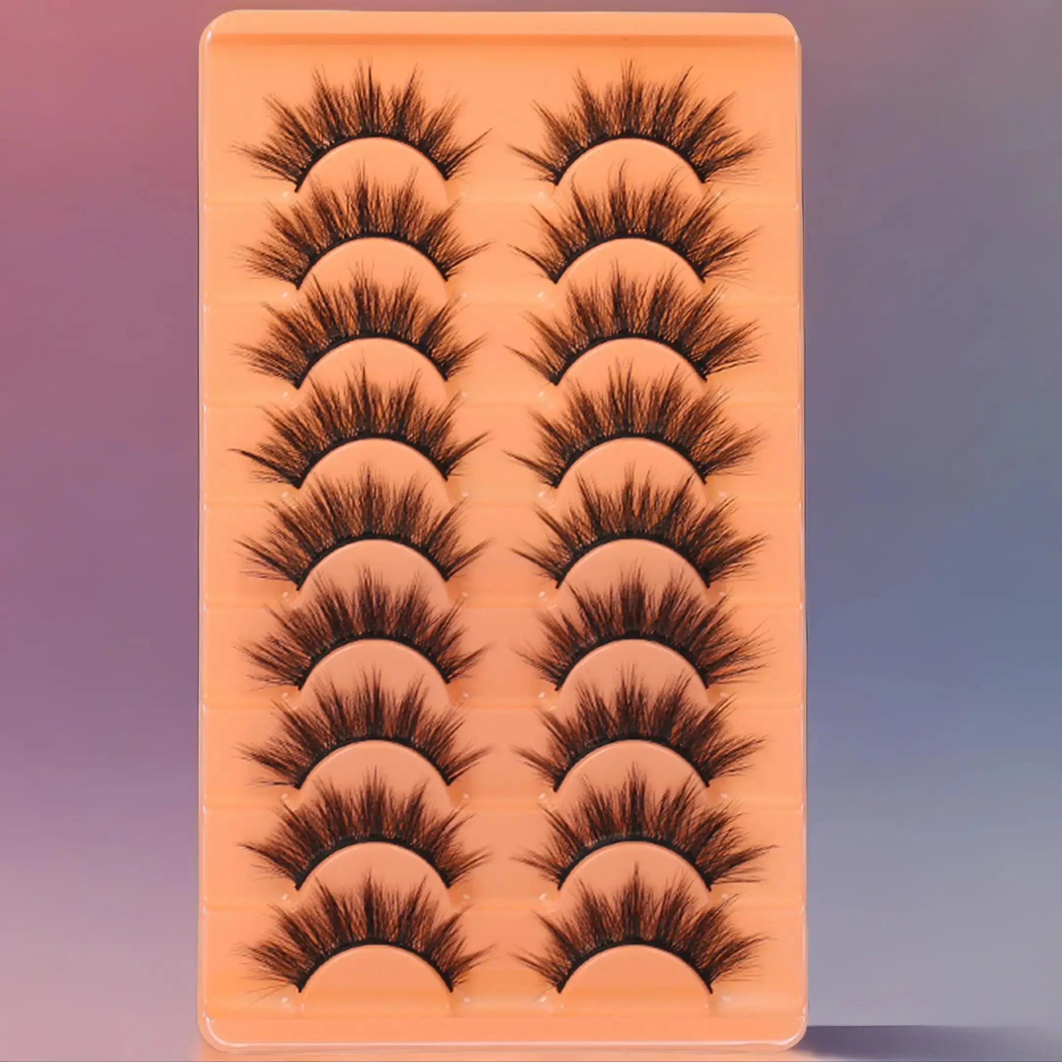 Natural False Eyelashes, 9 Pairs Wispy Cat Eye Faux Strip Lashes, Volumized False Eyelashes for Women and Girls Eye Makeup Enhancement