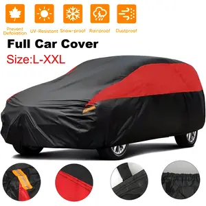 Universal Full Car Cover Waterproof Outdoor All Weather Protection Anti-UV Rain Snow for SUV Sedan(Multiple size options)