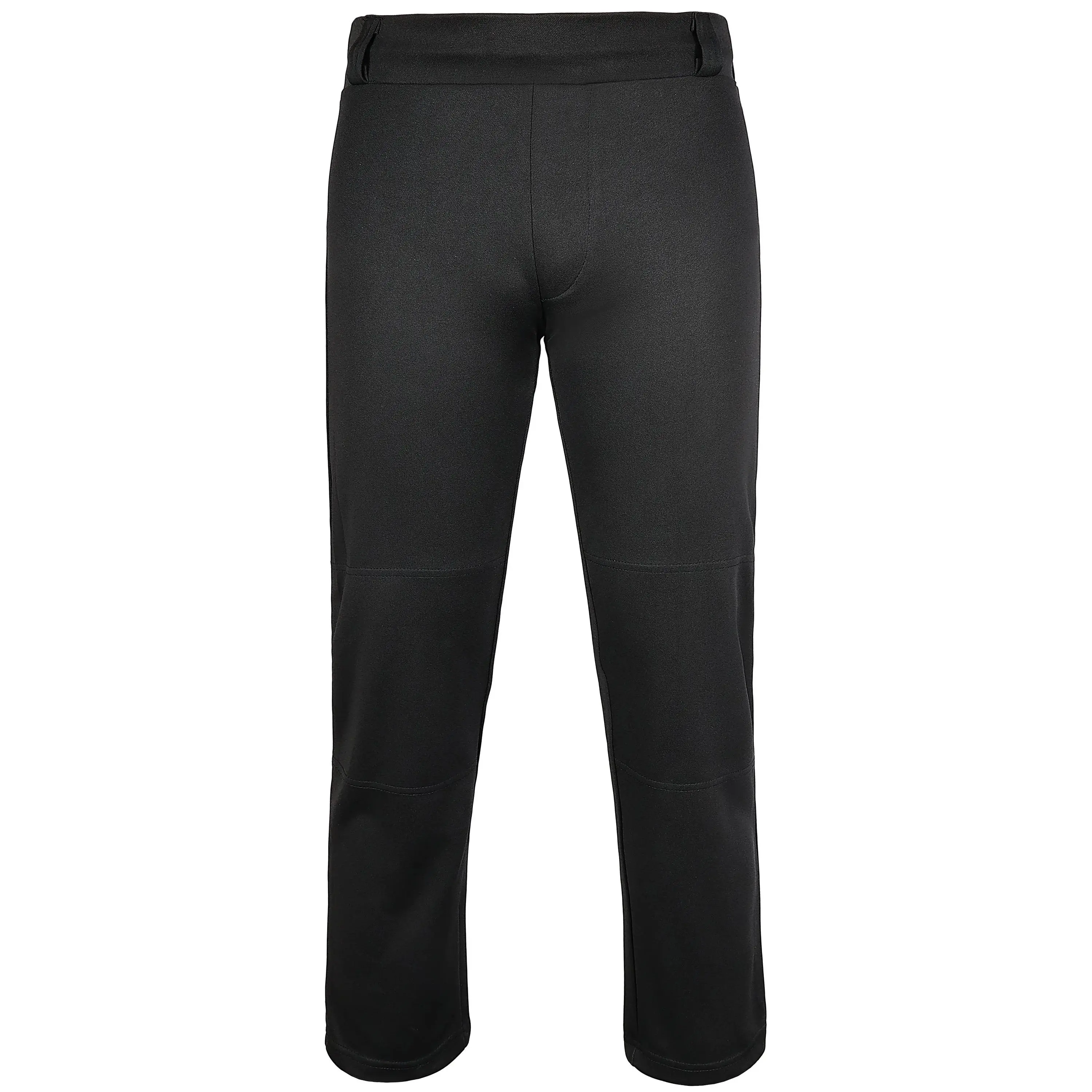 Exxact Sports Youth Baseball & Softball Pants, Adjustable Drawstring, Full-Length, No-Fly, Open Bottom Boys' Sports Pants (Black), Softball Pants Youth