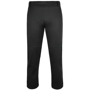 Exxact Sports Pull-Up Youth Baseball Pants with Adjustable Drawstring, Full-Length, No-Fly, Open Bottom Boys Baseball Pants (Black)