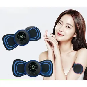 Mini Massage Patch Cervical Spine Massager Shoulder and Neck Massager EMS Portable Pulse Smart Massage Patch 8 Modes Muscle Stimulator Body Shaping Tool