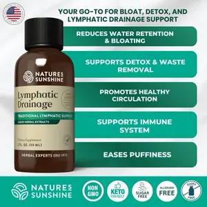 Nature's Sunshine Lymphatic Drainage Support Supplement - Herbal Extracts for Detox, Reduces Puffiness & Bloating