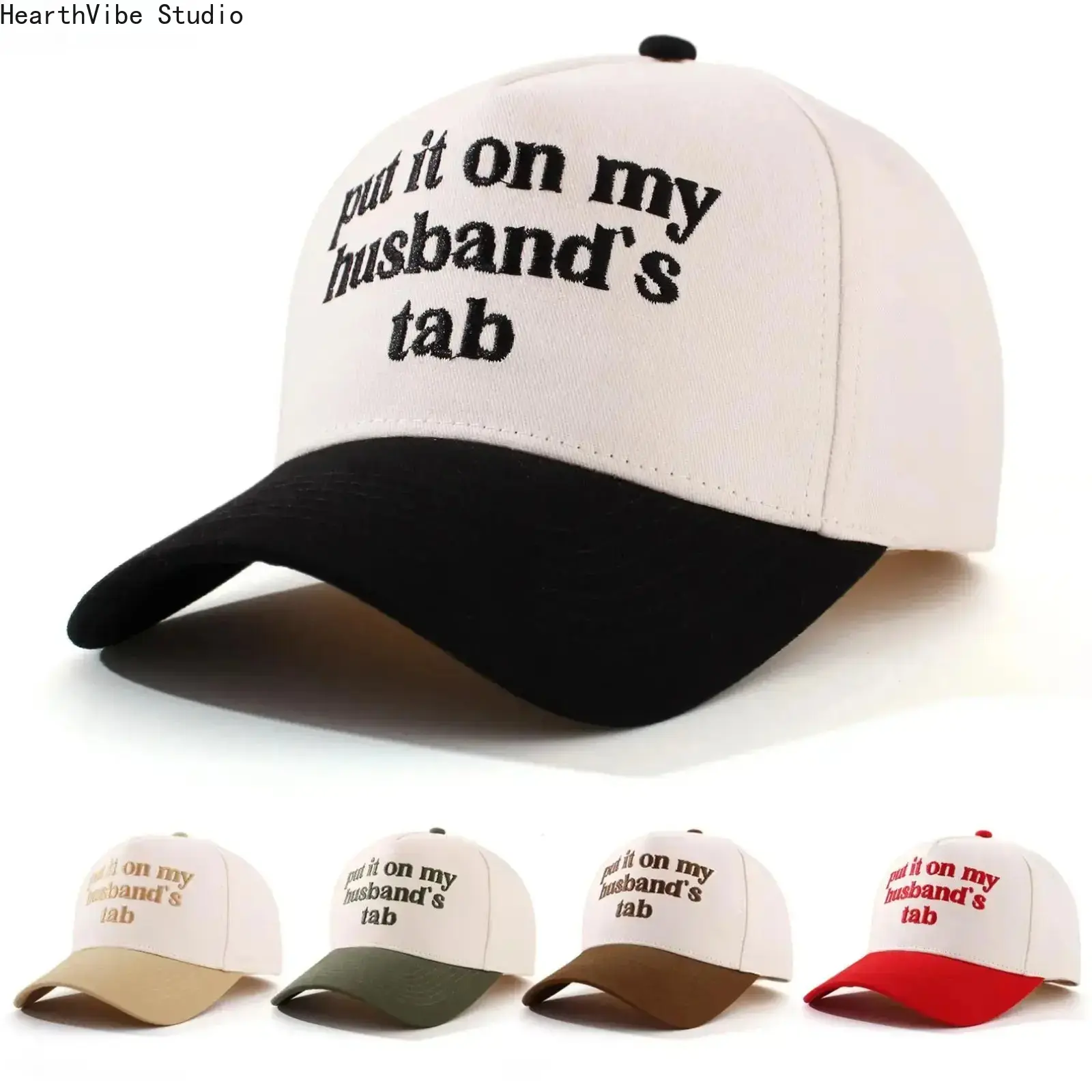 2026 Put It On My Husband's Tab Trucker Hat - Adjustable Snapback Baseball Cap with Embroidered Letters for Men & Women - Perfect Gift for Father's Day,summerwins
