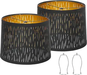 Drum Lump shaped set of 2 for table and floor lamp