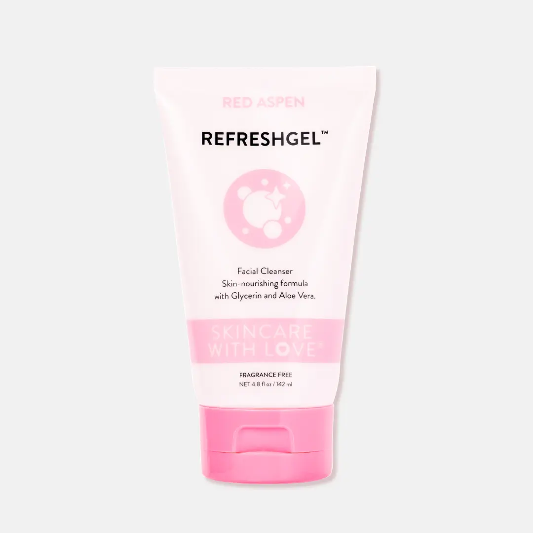 Red Aspen Gel Cleanser Soothing Hydrating Daily Face Wash with Aloe Vera Glycerin Fruit Extracts