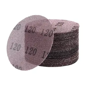 【Summervibes】VEVOR 5-inch Mesh Abrasive Sanding Discs,  , 50PCS 120 Grit Anti-Clogging Ceramic Sandpapers Dust Free, Hook-and-Loop Sanding Discs for Metal Wood Plaster Sanding, Car Body Repair, Paint Removal