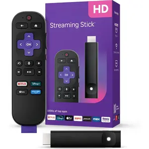 Streaming Stick HD 2025 - HD Streaming Device for TV with Roku Voice Remote, Free & Live TV