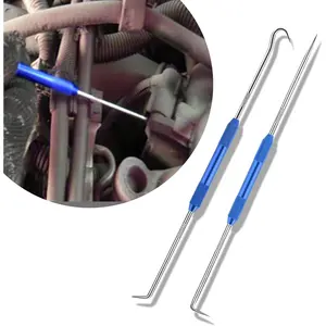 2 count CarbonSteel Hook Tool and Pick Set,Double End Pick and Hook Set Auxiliary Dismantling Fittings,Universal O Ring Pick Set and Hook Tool  Accessories Fit for   (Blue)