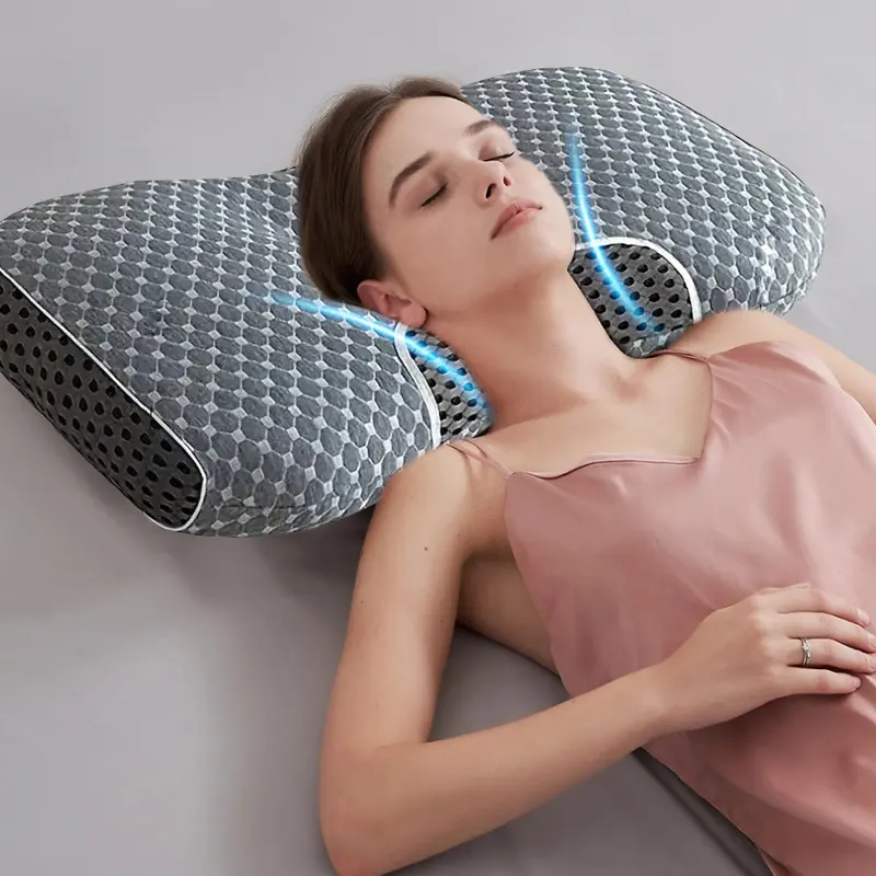 Knitted pure cotton pillow core three-dimensional comfort sleep memory pillow dormitory household Knitted pure cotton pillow core three-dimensional comfort sleep memory pillow dormitory household
