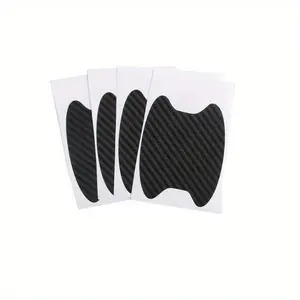 4Pc car sticker handle sticker car door handle door bowl sticker protective film carbon fiber handle wrist car sticker Multipurpose Car Decal Car Decals
